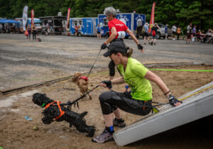 Jaime and Luigi navigate a decline ramp obstacle