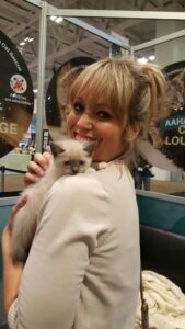 Sarah Rumple holding a kitten